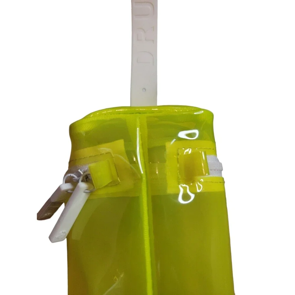 Drunk Elephant The Littles Travel Size Bag w/ Handle Florescent Clear Yellow